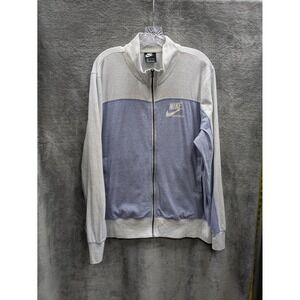 Nike Full Zip Jacket Women XXL‎ Blue Heather Gray Lightweight Logo Sportswear